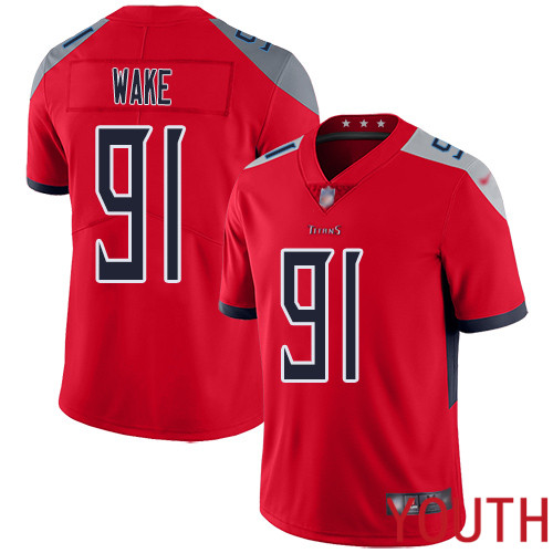 Tennessee Titans Limited Red Youth Cameron Wake Jersey NFL Football #91 Inverted Legend